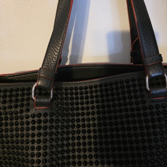 Elegant Black Studded Tote Bag - Picture 3 of 13